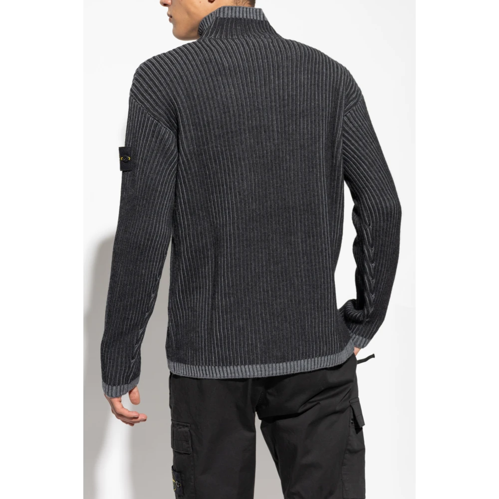 Stone Island Geribbelde trui Gray Heren