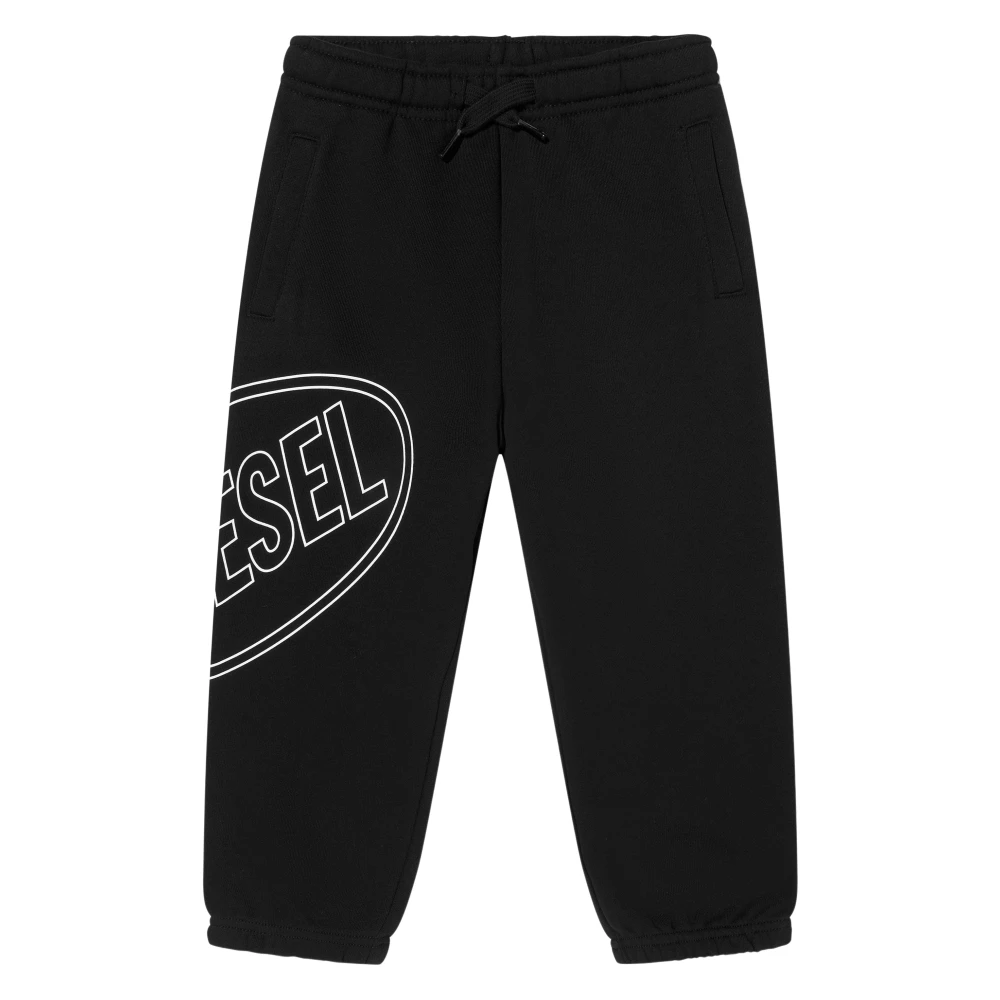 Diesel Boys Black Sweatpants, 14 Y, Logo Joggers