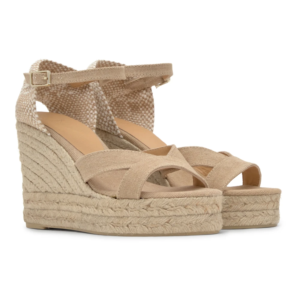 Castañer Sleehak Sandalen MET 11 CM HAK Beige Dames