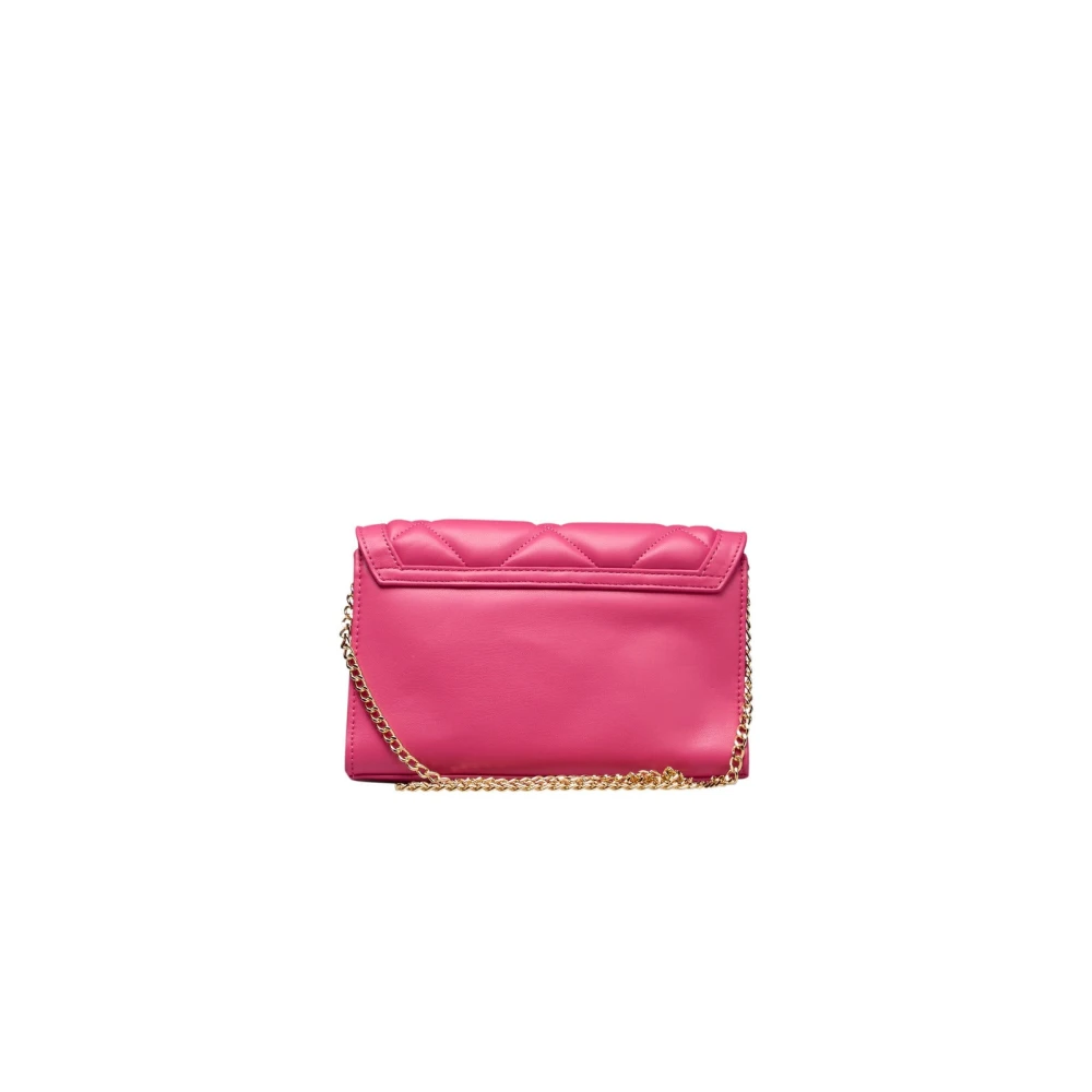 Love Moschino Crossbody Chain Tas met Logo Voorkant Pink Dames