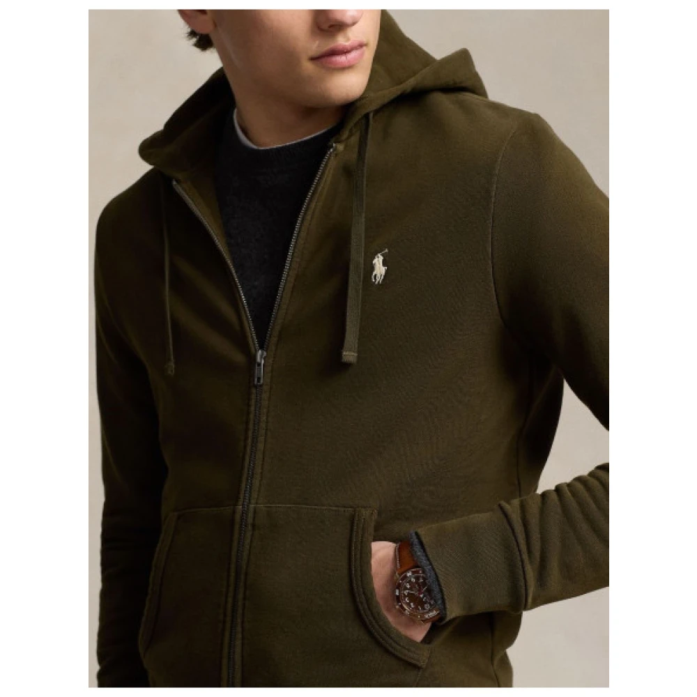 Polo Ralph Lauren Ritssluiting Hoodie met Polo Player Borduurwerk Green Heren