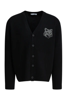 Fox Head Intarsia Cardigan