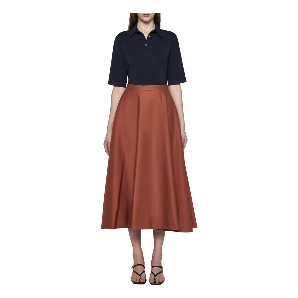 Blanca Vita Leren Bruine Rok Brown Dames