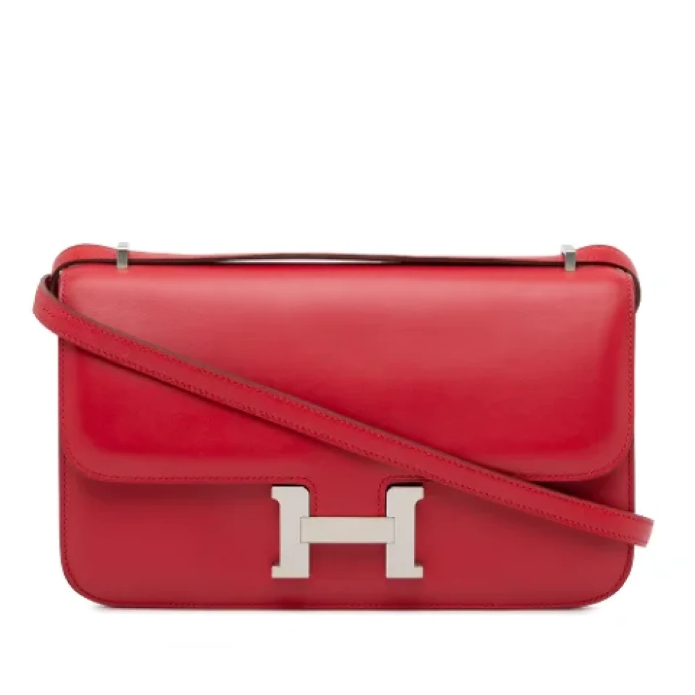 Hermès Vintage Pre-owned Leather crossbody-bags Red Dames