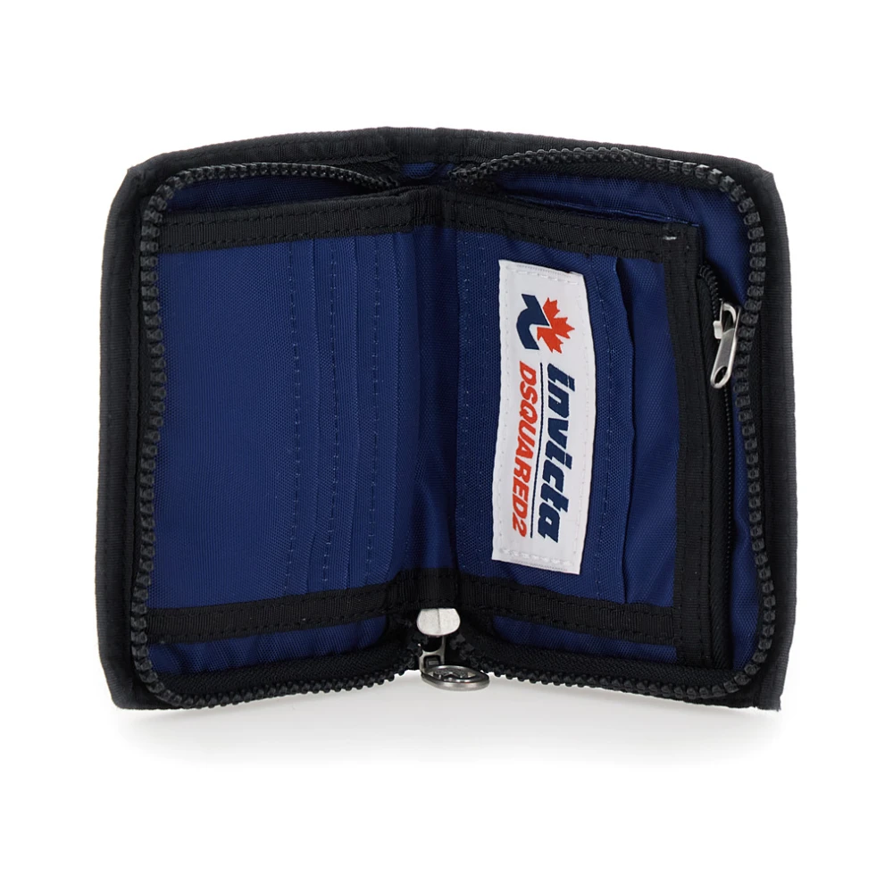 Dsquared2 Multicolor portemonnee met geborduurde patches en ritssluiting Multicolor Heren