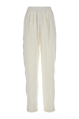 Silk Twill PJ Pants with Piping