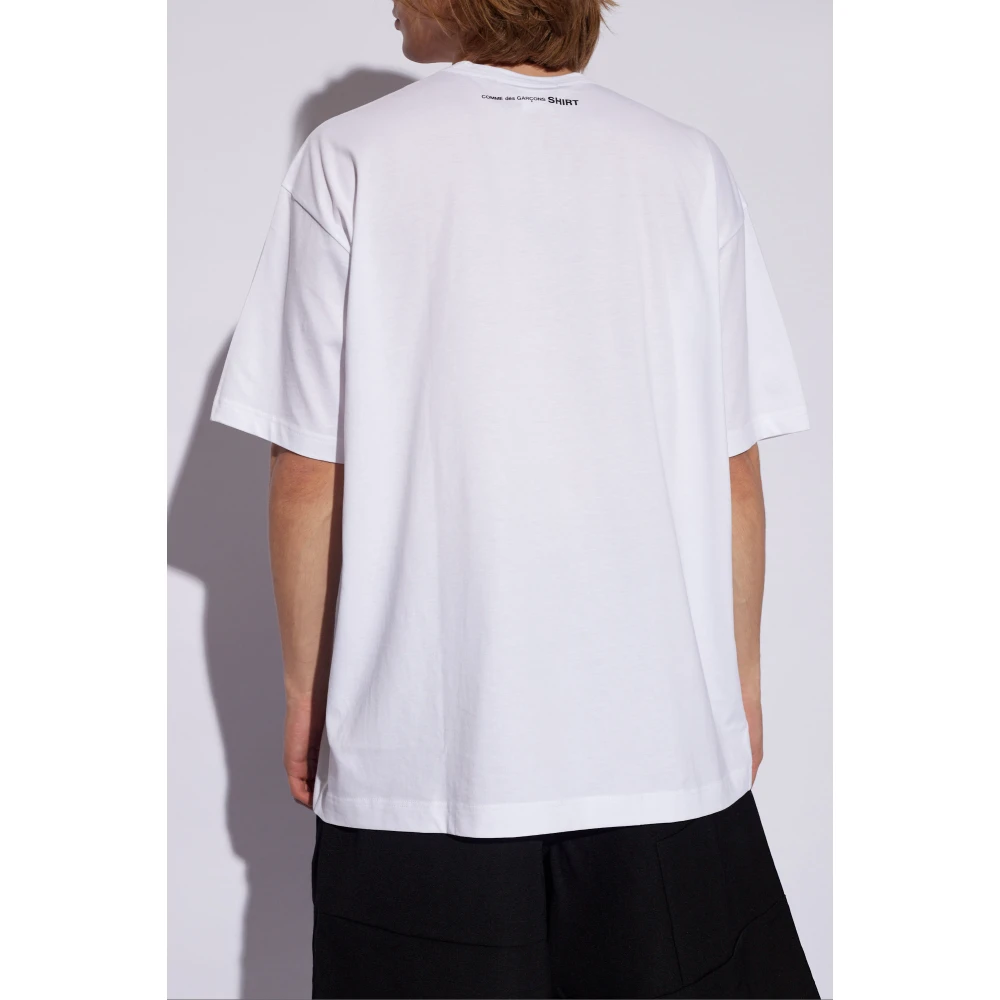 Comme des Garçons T-shirt met logo White Heren