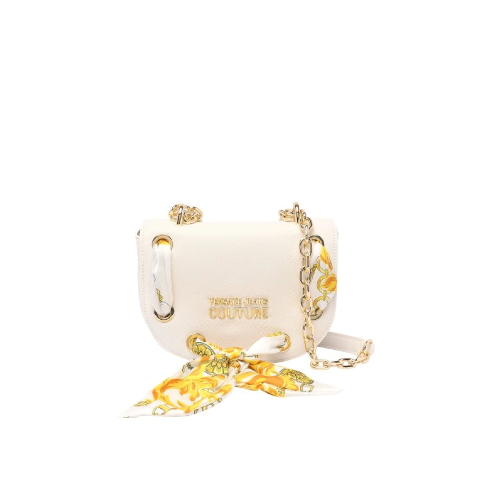 Versace Jeans Couture Witte Crossbody Tas met All Over Print White Dames