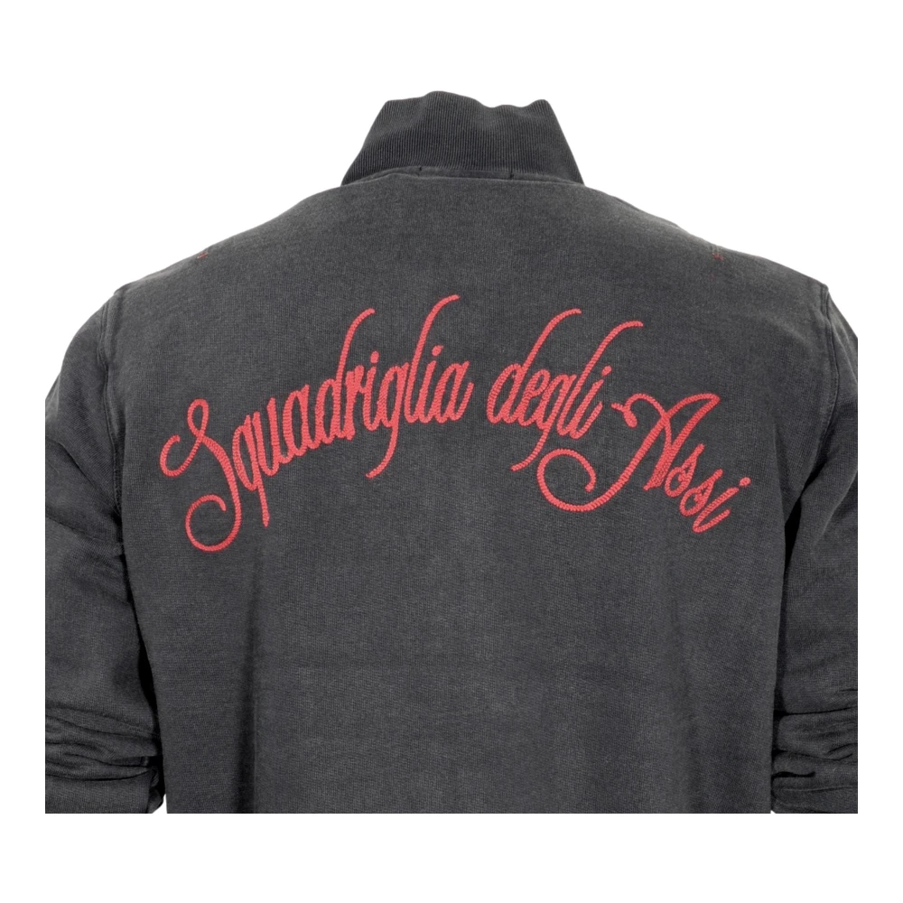 aeronautica militare Militaire Luchtvaart Squad Zip-Up Sweater Black Heren