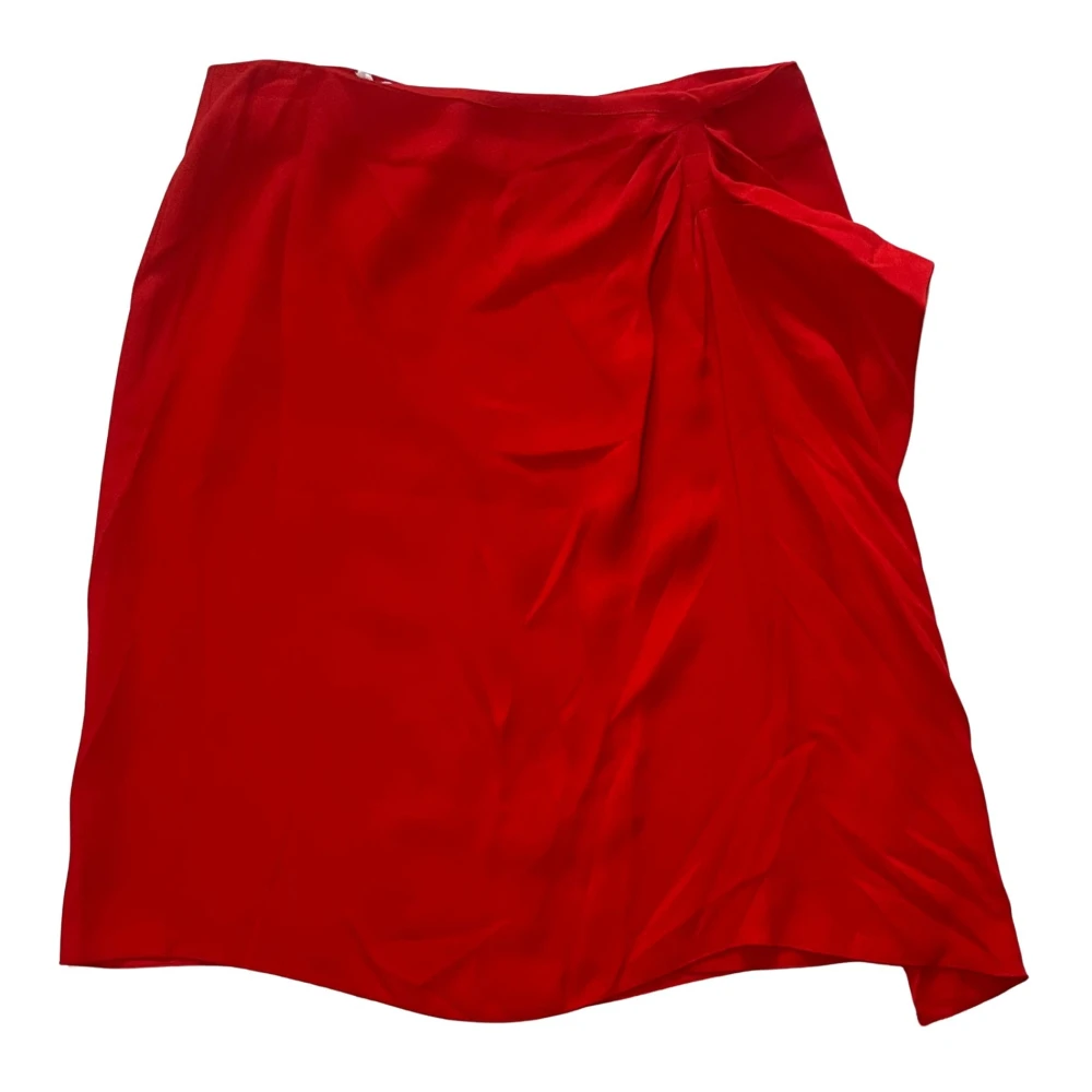 Dondup Rode gedrapeerde rok voor elegantie Red Dames