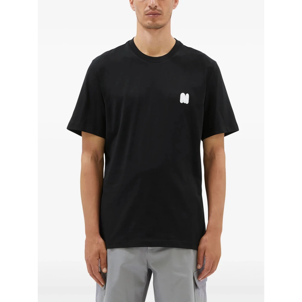 Msgm Zwarte T-shirts en Polos met Logo Black Heren
