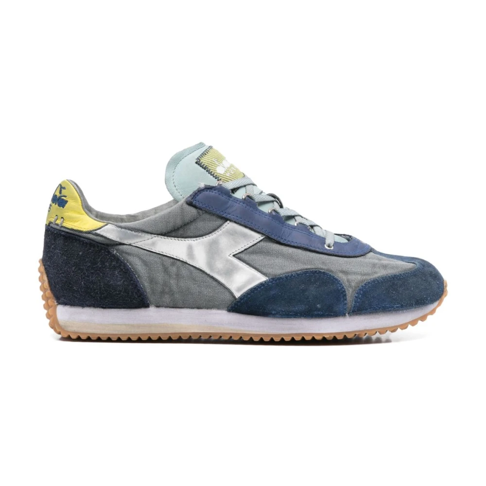 Diadora Men's Multicolor Blue Lace-Up Trainers With Padded Ankle