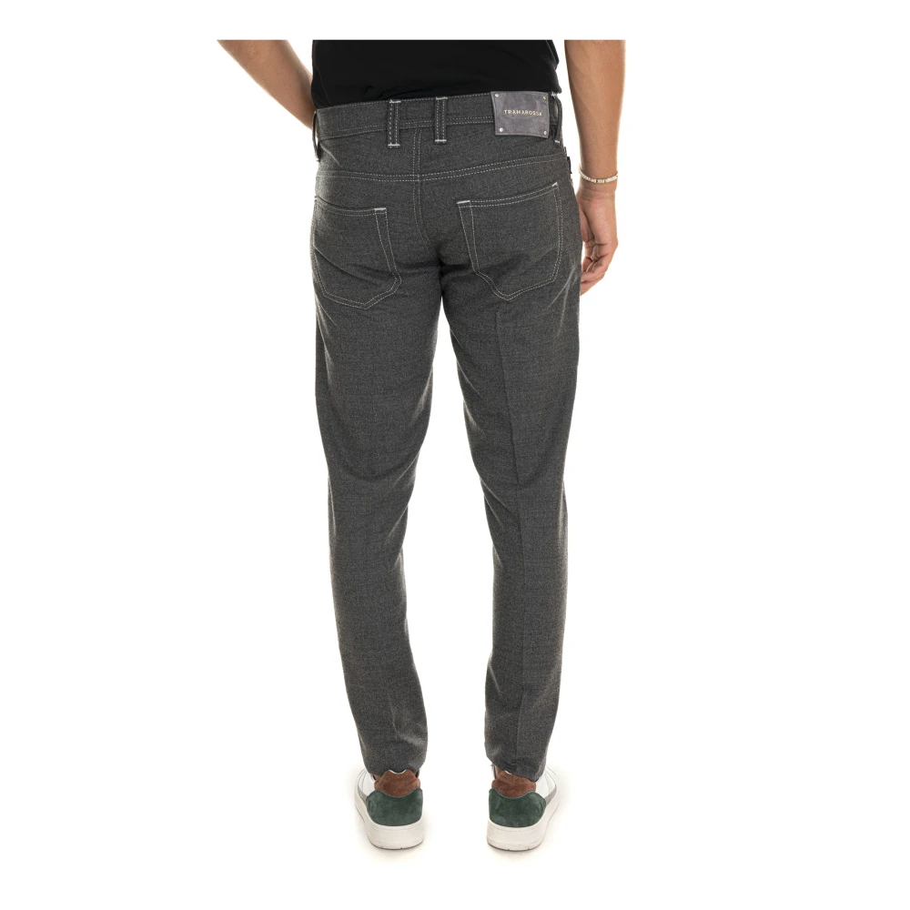 Tramarossa Aanpasbare 5-pocket wollen broek Gray Heren