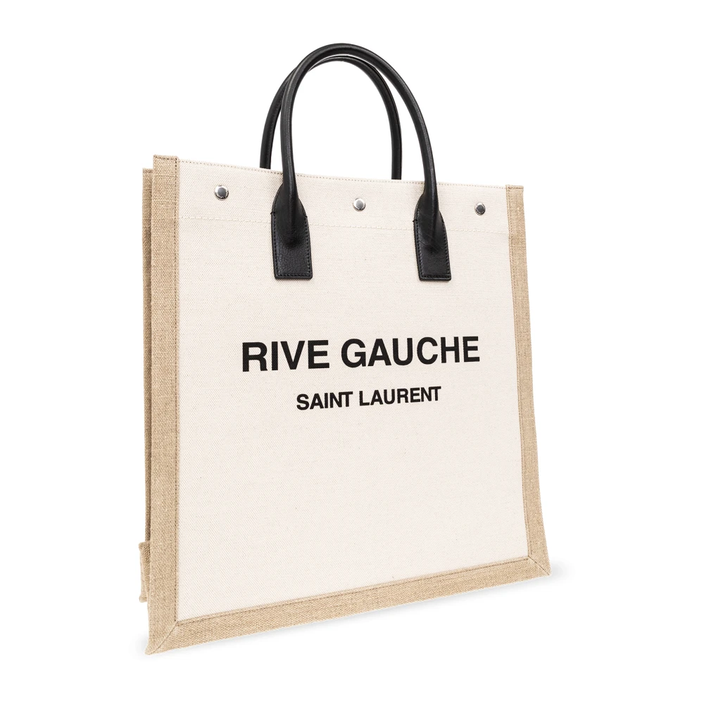 Saint Laurent Rive Gauche North South Shopper Bag Beige Heren