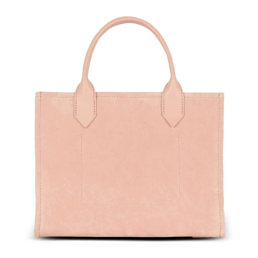 Balmain Kleine suède B-Army tote bag Pink Dames