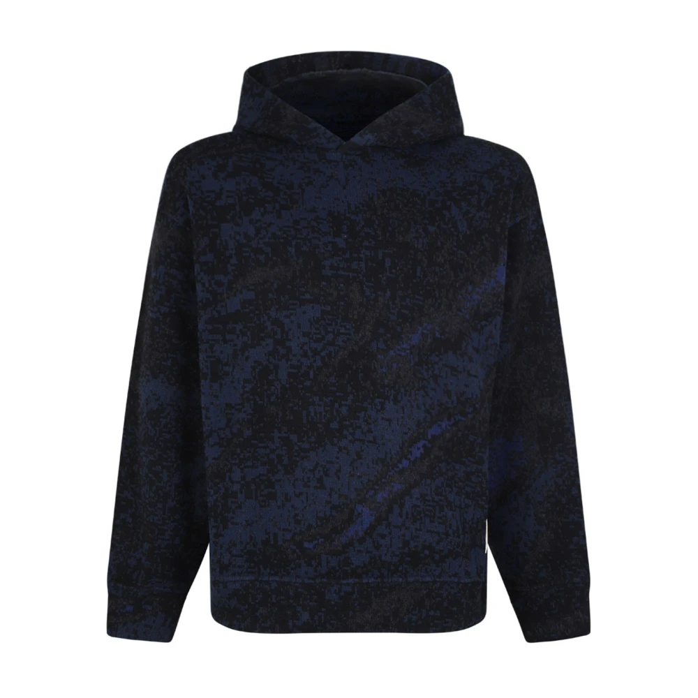Emporio Armani Gebreide Sweatshirt met Geometrisch Patroon Black Heren