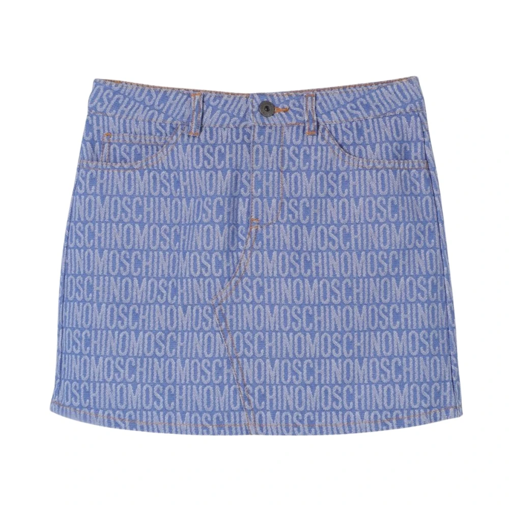 Moschino Girls Blue Kids Skirts, 12 Y, Stylish Denim Mini Skirt