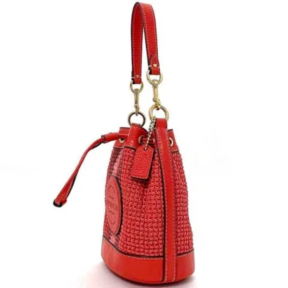 Coach Pre-owned Leather shoulder-bags Red Dames