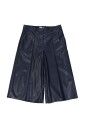 shorts-en-similicuir-bleu-mode-femme