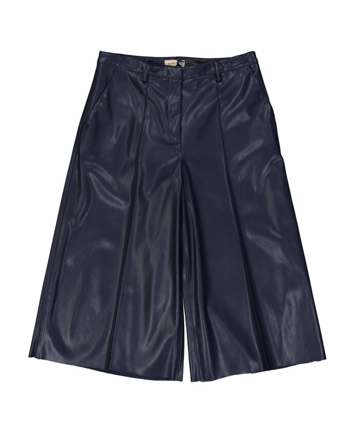 shorts-en-similicuir-bleu-mode-femme