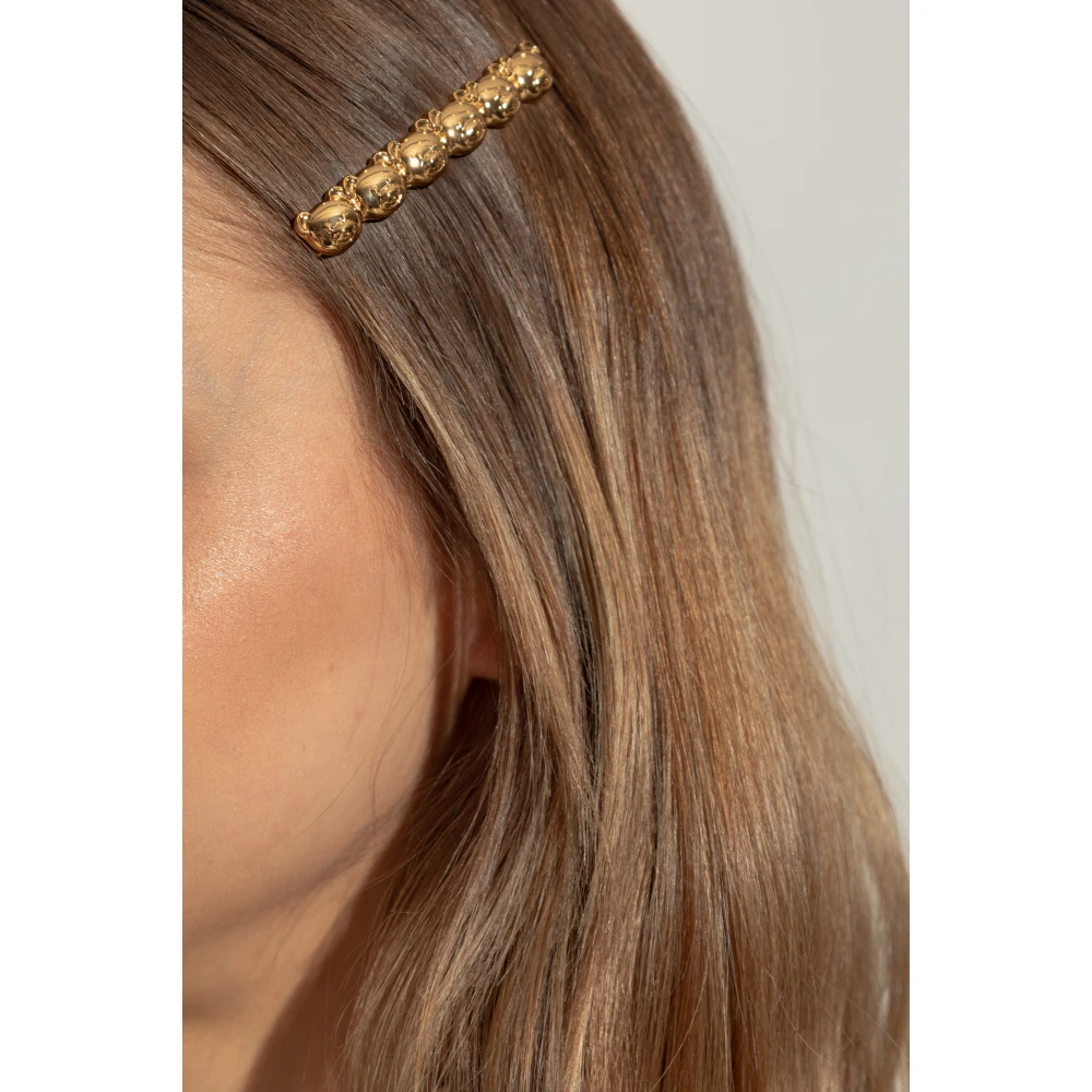 Moschino Metalen haarklem Yellow Dames