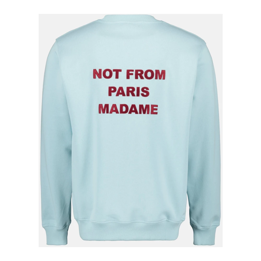 Drole de Monsieur Lichtblauwe Sweat Slogan Lente-Zomer 2025 Blue Heren