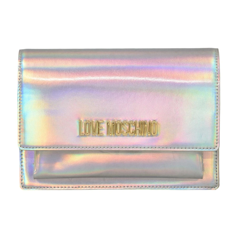 Love Moschino Stijlvolle PU-tas Gray Dames