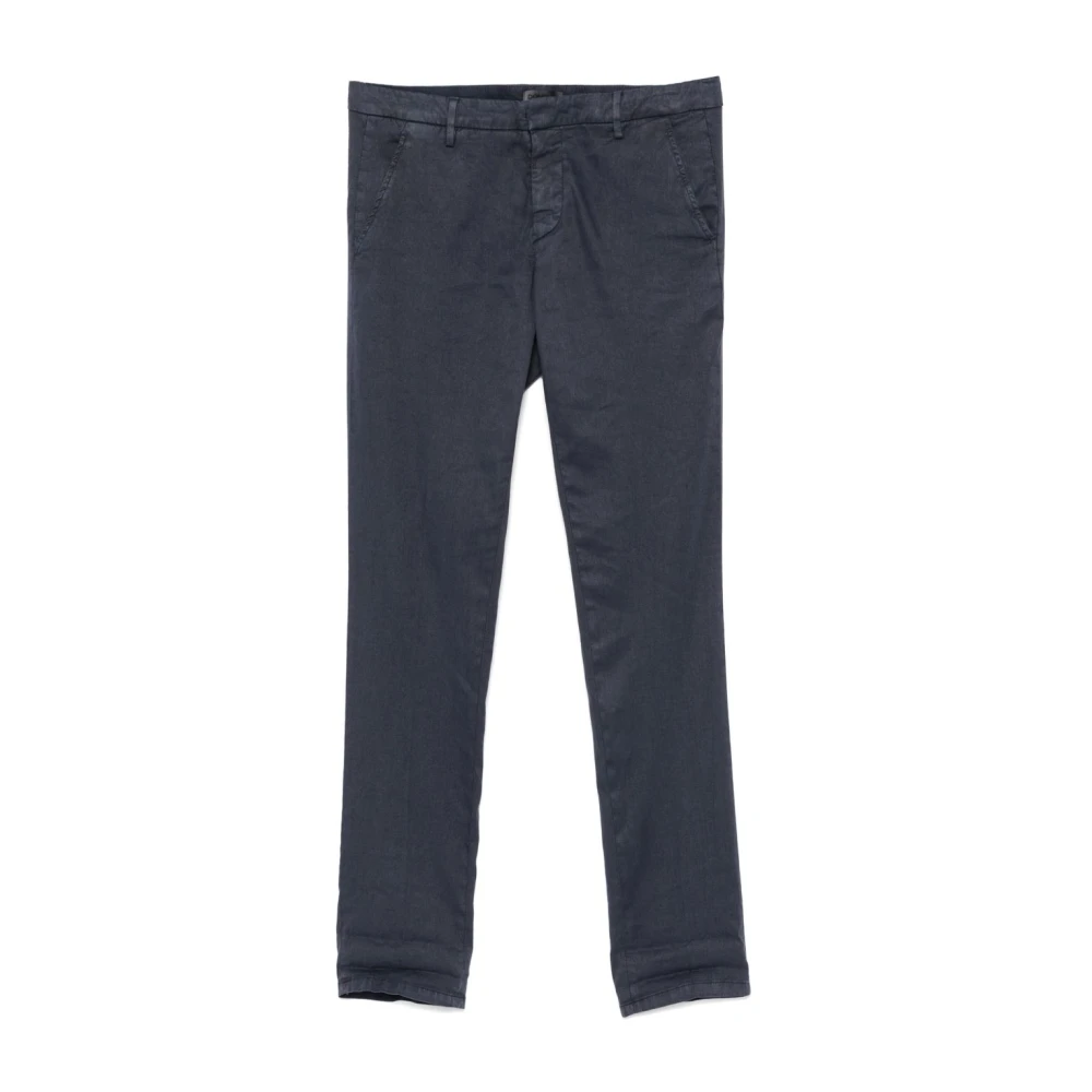 Dondup Blauwe Broek met Knoopsluiting Blue Heren