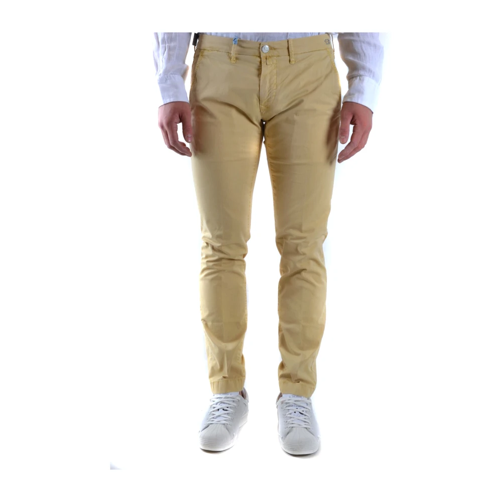Jacob Cohën Uomo Giallo Jeans Slim Fit In Denim