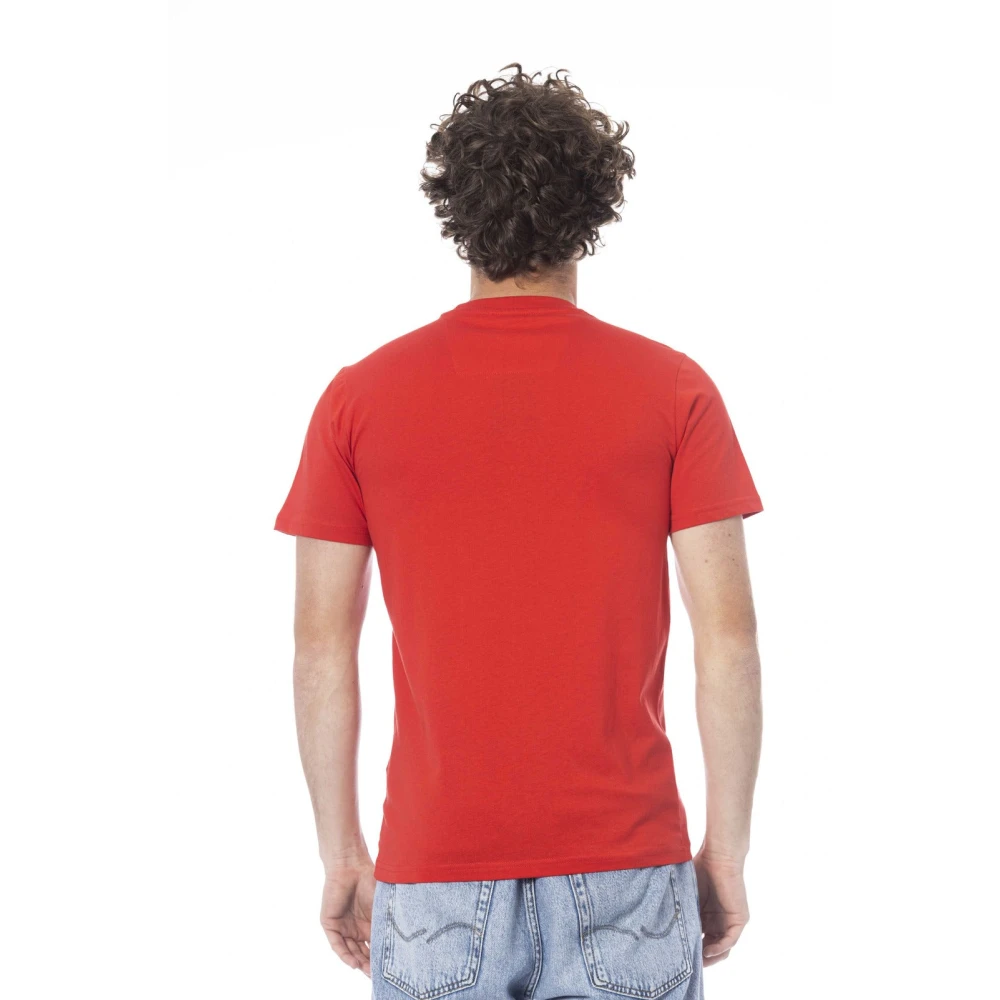 Cavalli Class Logo Print Korte Mouw T-shirt Red Heren
