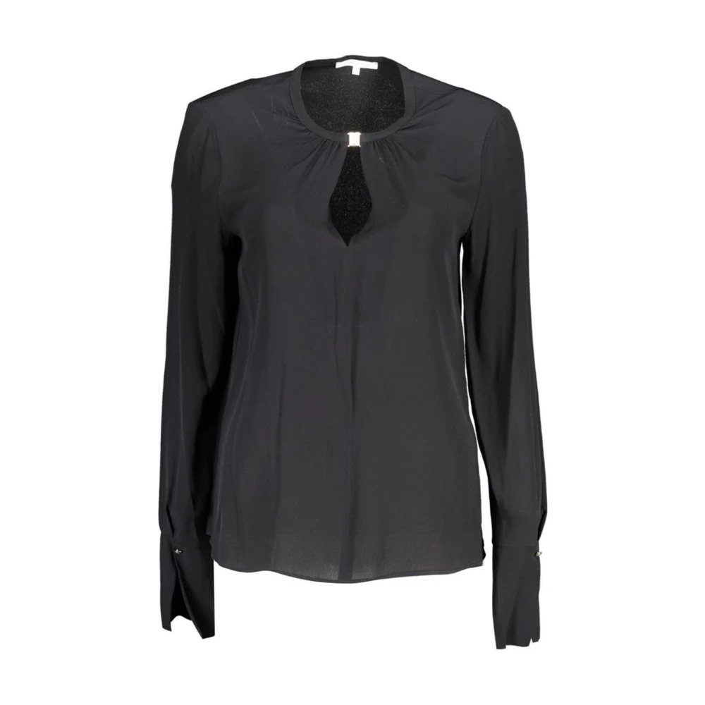 Patrizia Pepe Women's Black Viscose Button-Up Shirt