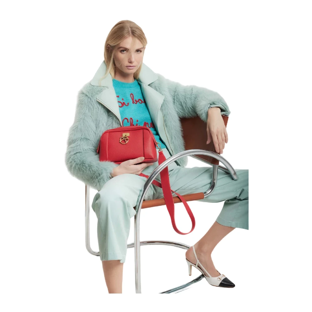 Kocca Groene Teddy Effect Asymmetrische Ritsjas Green Dames