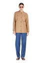 veste-beige-a-col-mandarin-resistante-a-leau