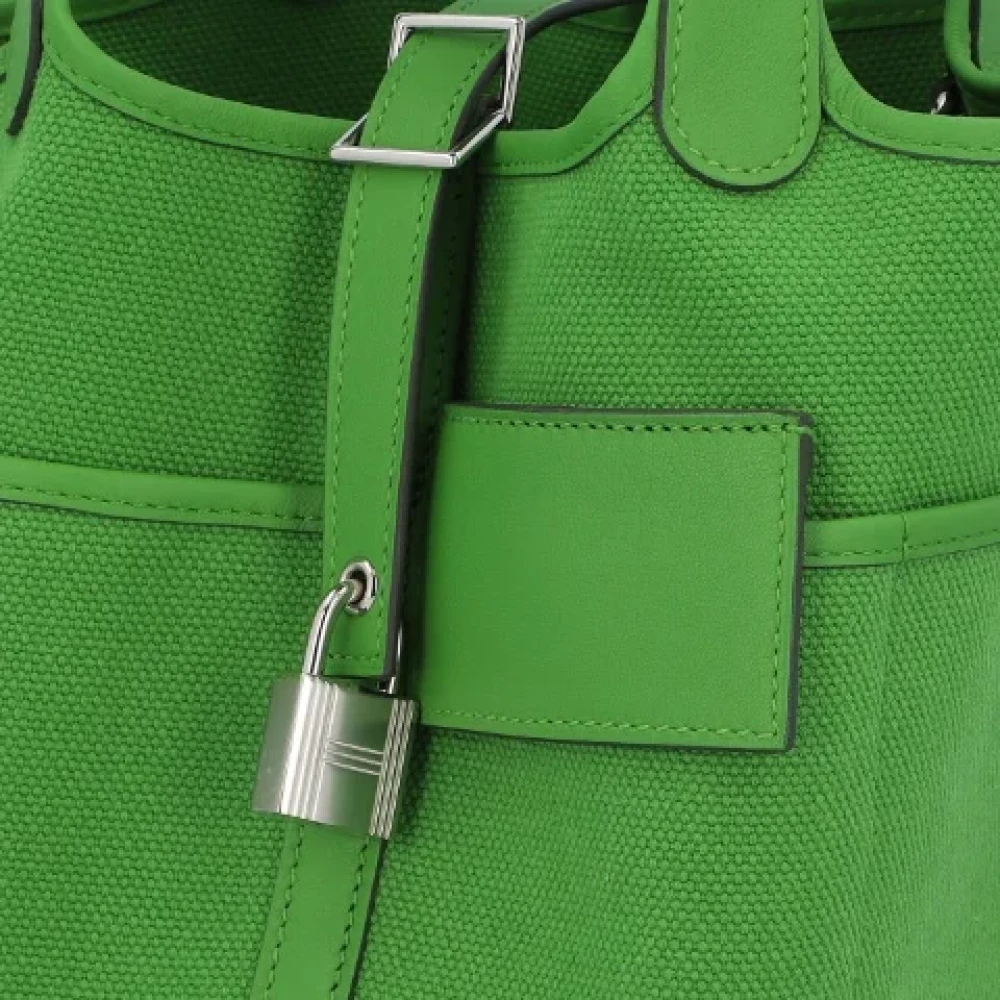 Hermès Vintage Pre-owned Leather handbags Green Dames
