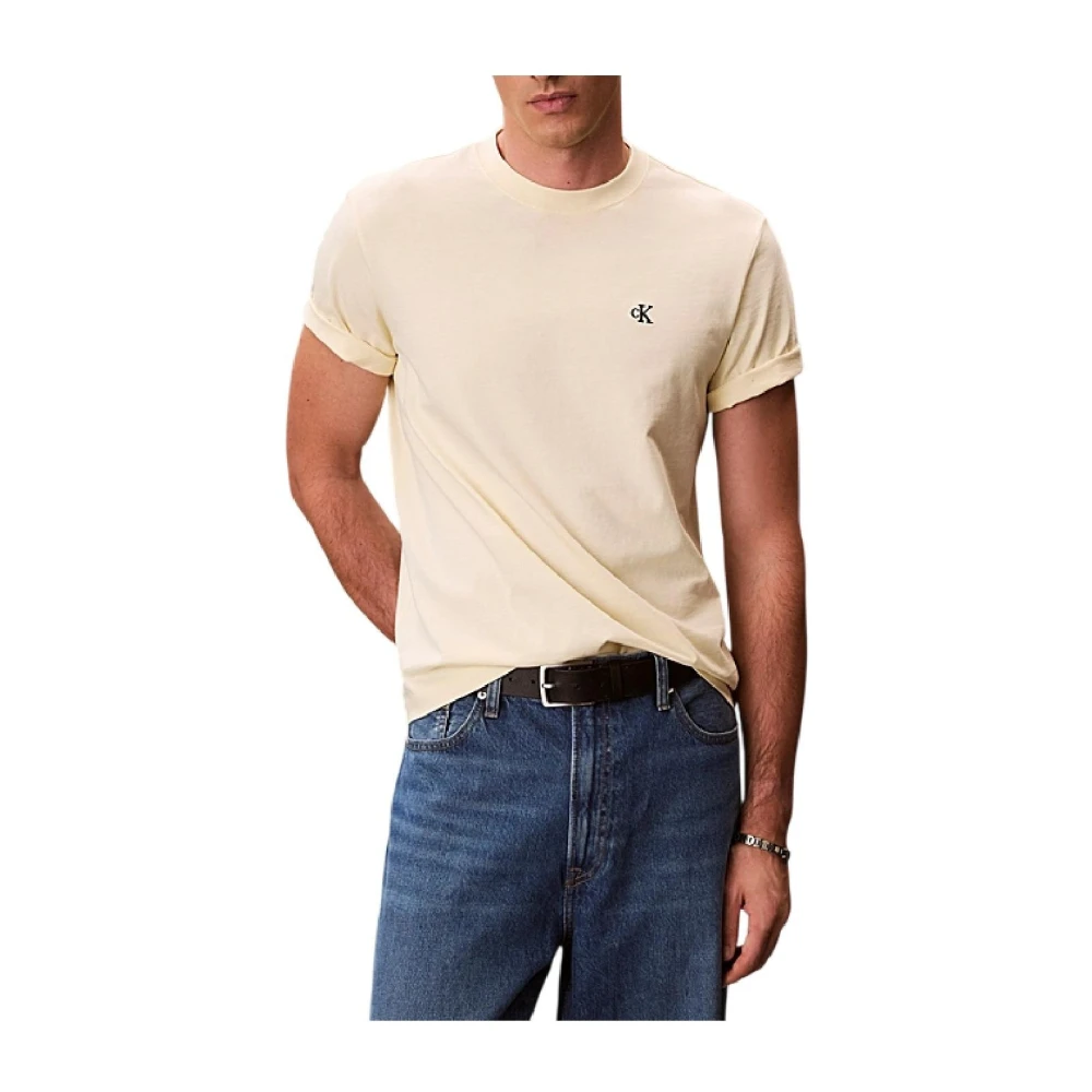 Calvin Klein Men's Beige T-Shirts, M, T-Shirts