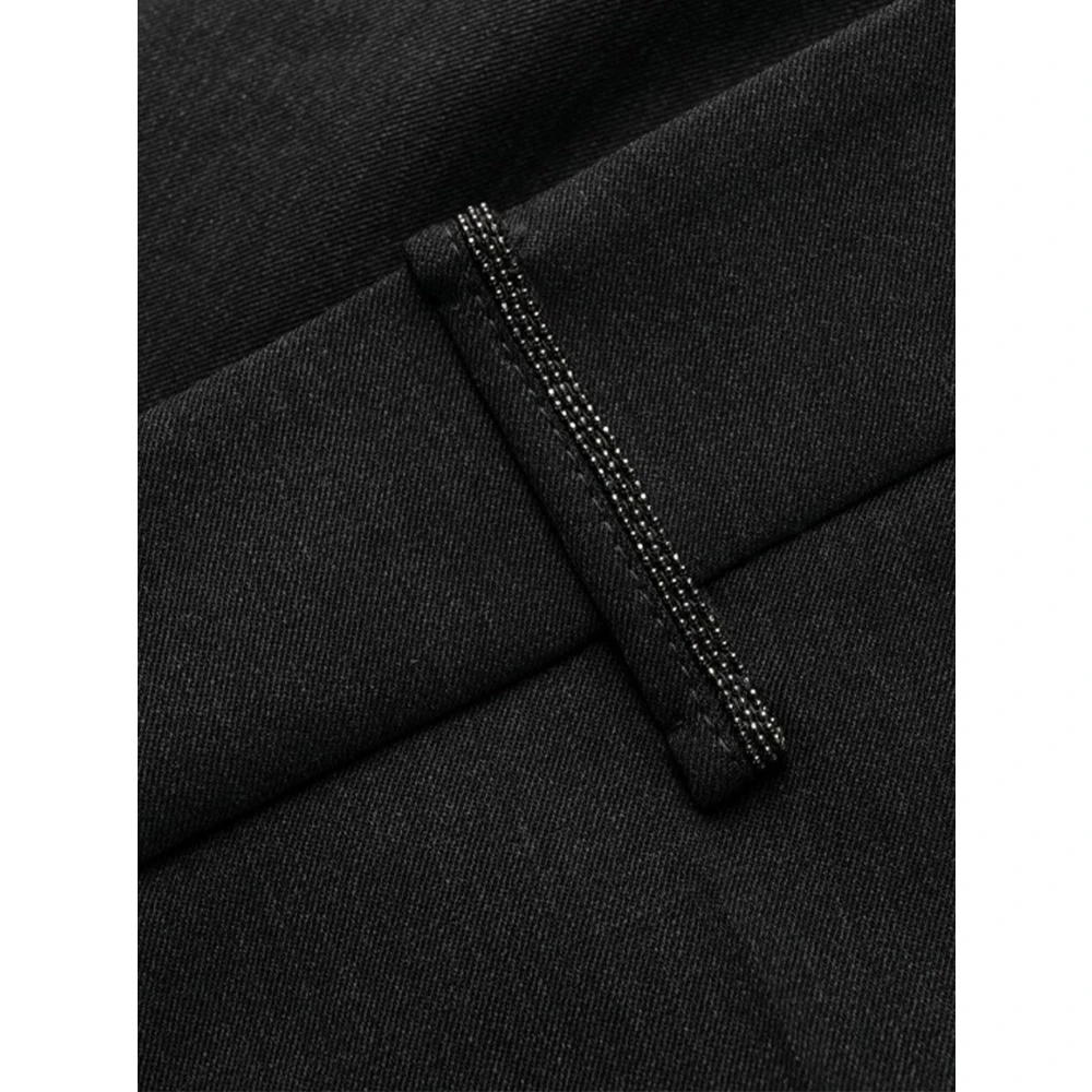 BRUNELLO CUCINELLI Antraciet Straight Leg Broek Gray Dames