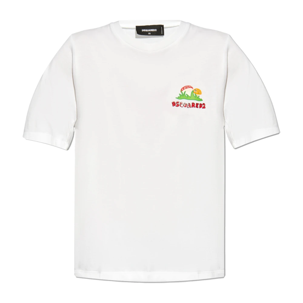Dsquared2 Bedrukt T-shirt White Dames