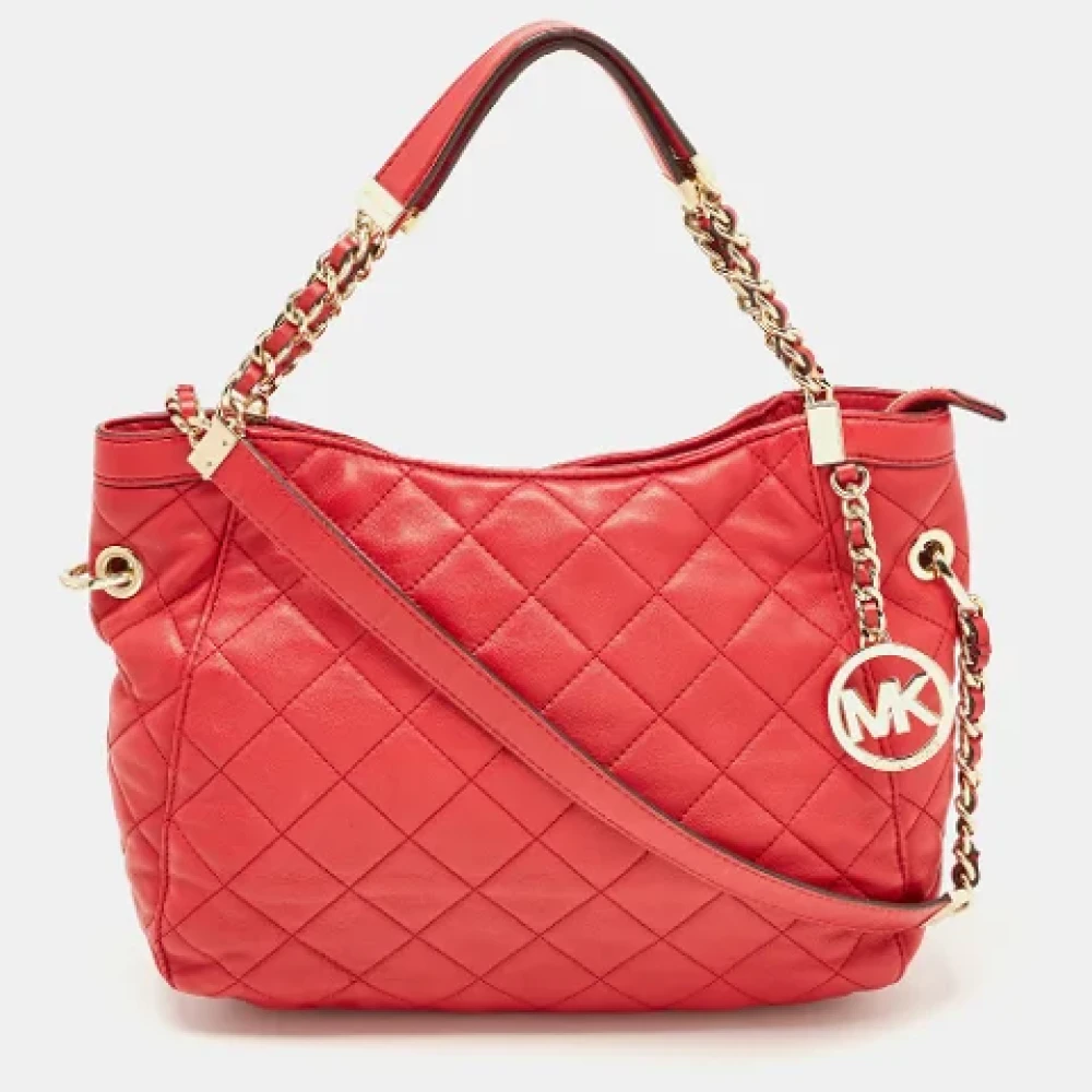 Michael Kors Pre-owned Leather handbags Red Dames