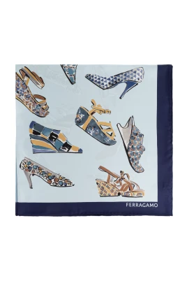 Genio Print Silk Scarf