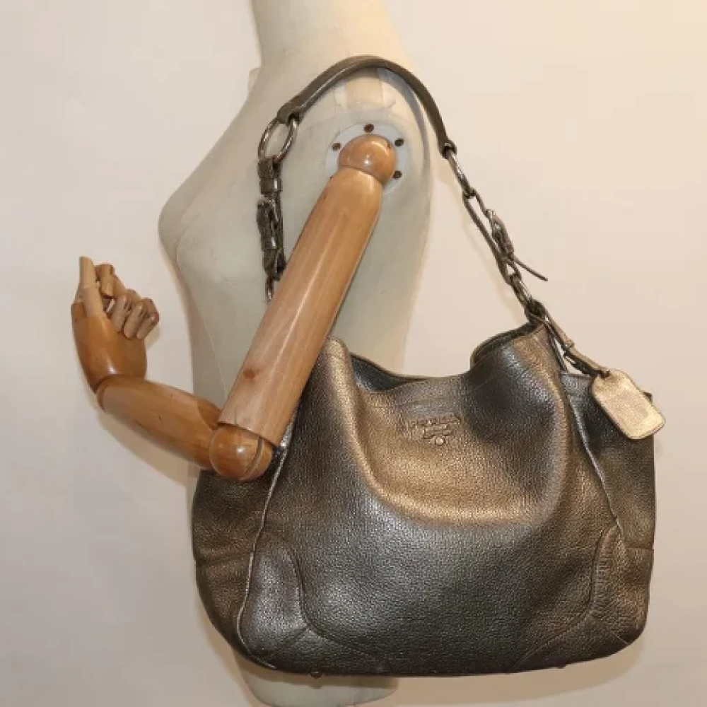 Prada Vintage Pre-owned Leather prada-bags Yellow Dames