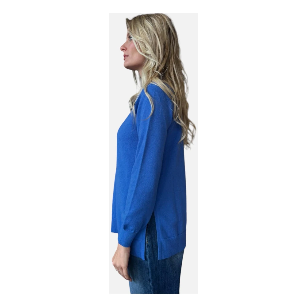Kangra Blauwe Trui Zacht Wol Kasjmier Blue Dames