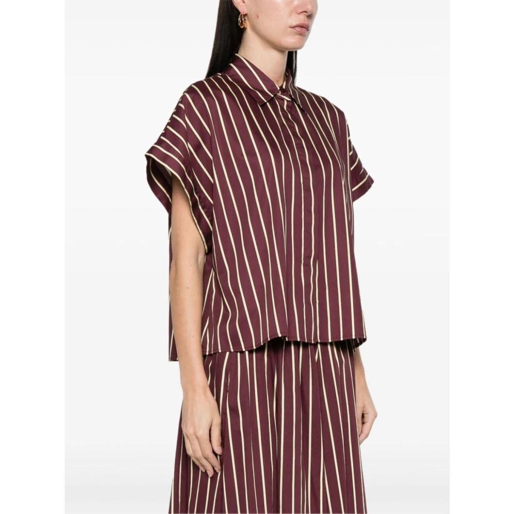 Forte Rode Shirts voor Vrouwen Ss25 Brown Dames
