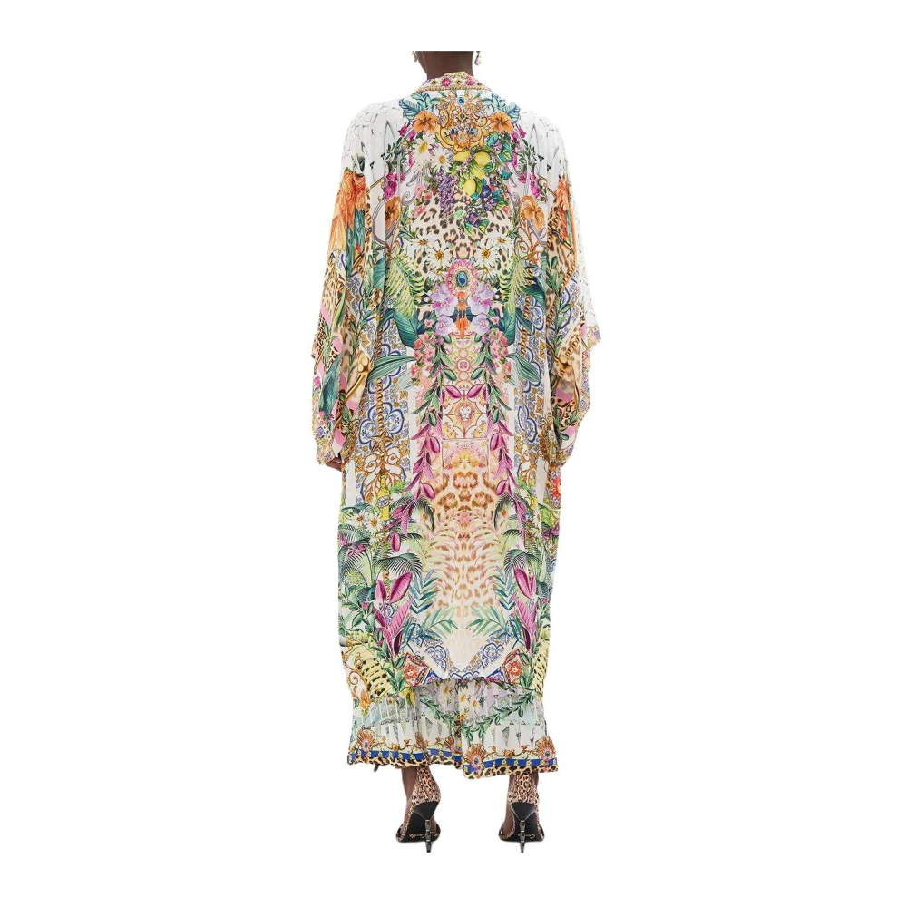 Camilla Neptunus Bloemen Kimono Laag met Kraag Multicolor Dames