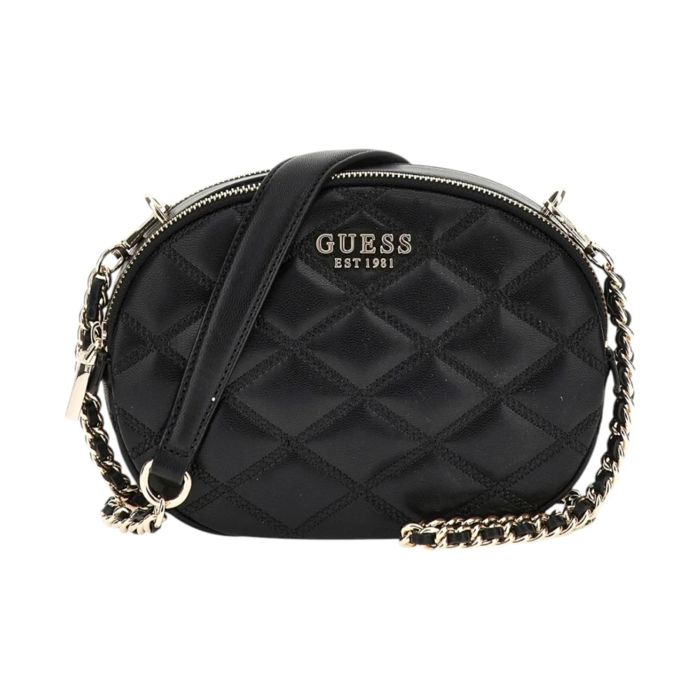 Guess Women's Black Quilted Crossbody Bag