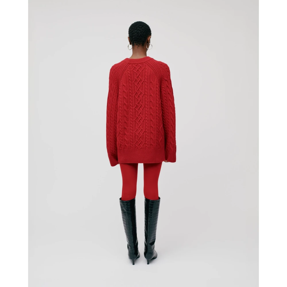 IVY OAK Gebreide trui met Raglanmouwen Red Dames