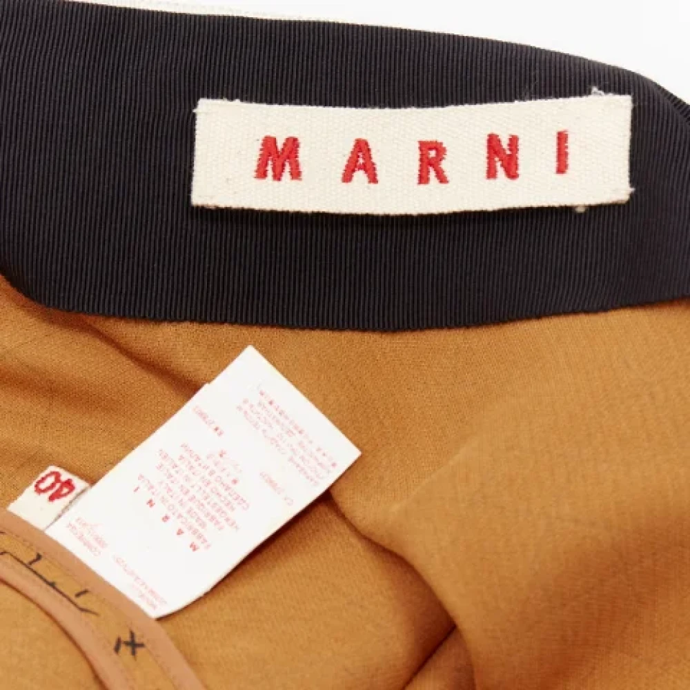 Marni Pre-owned Fabric bottoms Brown Dames