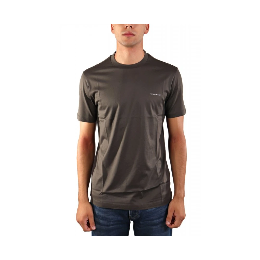 Emporio Armani Men's Gray T-Shirts, 2XL, Logo T-Shirt