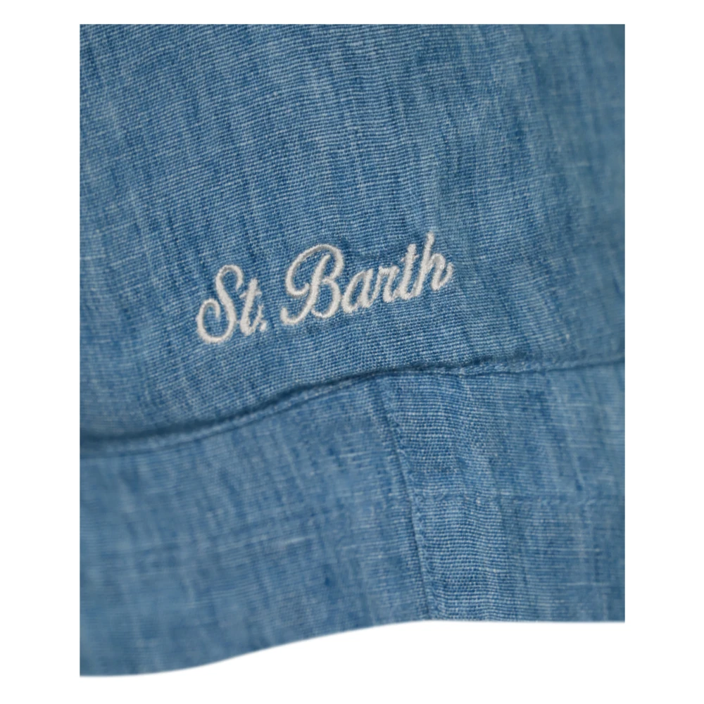 MC2 Saint Barth Denim Linnen Bermuda Shorts Blue Heren