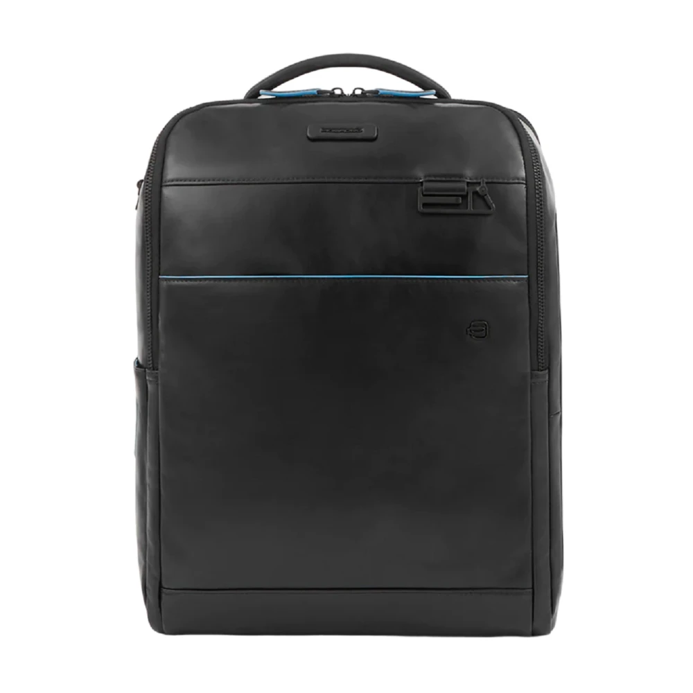 Piquadro Men's Black Laptop And Ipad Backpack With Anti-Theft Features