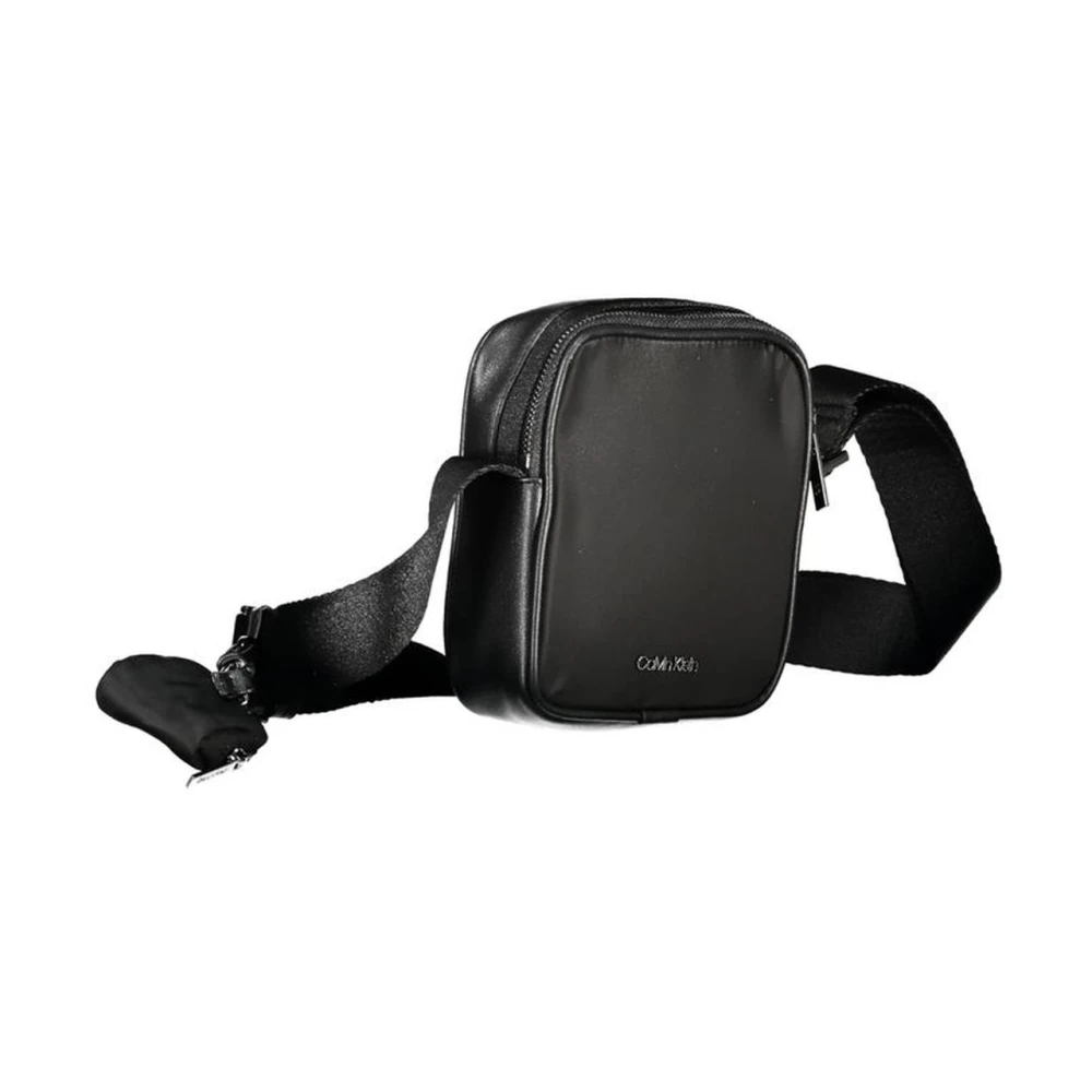Calvin Klein Schoudertas met Verstelbare Band en Afneembare Muntzak Black Heren